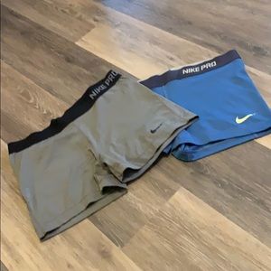 2 pairs of Nike Spandex Shorts